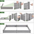 Yaheetech 8×4ft Wooden Horticulture Raised Garden Bed Divisible Elevated - Image 6