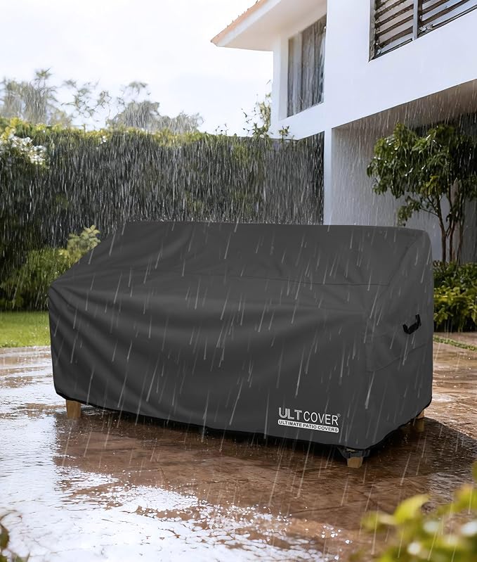 ULTCOVER Waterproof Outdoor Deep Seat Sofa Bench Cover 104W x 40D x 35H inch - Image 7