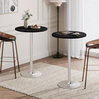 Flamaker Round Bistro Pub Table Modern Style Metal Base MDF Top Cocktail Bar - Image 8