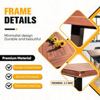 Flamaker Dining Table for 6 FSC Acacia Wood Indoor Outdoor Home Kitchen Table - Image 5