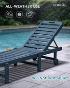 SERWALL Outdoor Chaise Lounge, Patio Chaise Lounge Chair - Image 10