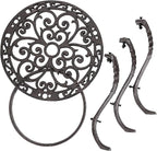 OwnMy Heavy Duty Cast Iron Plant Stand Vintage Iron Flower Pot Holder, Rustic - Image 5
