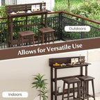 Tangkula Outdoor Bar Table, 48 Inch Patio Pub Height Table - Image 7