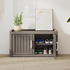 2-Tier Storage Bench, Waterproof UV-Resistant Outdoor Shoe Storage Cabinet - Image 6