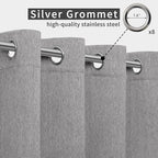 Easy-Going Linen Look Outdoor Curtains Waterproof Windproof Porch Curtains - Image 3