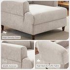 Oversized Chaise Lounge Chair Set of 2, Cloud Fluffy Chaise Sofa Recliner - Image 9