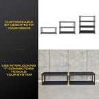 CX Black & Yellow, 4-Tier Heavy Duty Plastic Storage Shelves that Support up to - Image 7