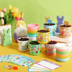 Capoda 48 Sets Garden Flower Pots Crafts Kit DIY Spring Plastic Seedling - Image 4