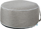 QILLOWAY Indoor/Outdoor Inflatable Stool, Round Ottoman, All Weather Foot Rest by QILLOWAY
