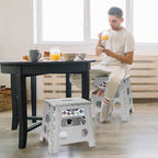 Delxo Folding Step Stool, 13 inch Non-Slip Foldable Stools - Image 3
