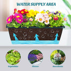 CADUKE 2 Pack Railing Planter Boxes Railing Flower Box - Image 9