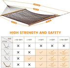 Lazy Daze Hammocks Double Rope Hammock, 2 Person Traditional Outdoor Hand Woven - Image 6