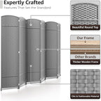 Sorbus 6 Panel Room Divider 6 ft. Tall - Image 3