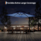 Garvee 10 ft Solar Lights Cantilever Patio Umbrella - Image 2