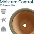 Sunnydaze Round Ceramic Planter - Image 2