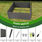 A ANLEOLIFE 4X4X1.5 ft Galvanized Raised Garden Beds Outdoor, Square Metal - Image 5