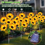 Sunflower Solar Lights Outdoor Decor, 6 Pack Solar Garden Decor Waterproof - Image 4