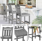 nalone Outdoor Bar Stool, HDPE Tall Adirondack Chair Bar Chair, Weather - Image 4
