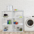 Gracious Living 3 Pack Light Duty Storage Shelves, Knect-A-Shelf 4-Shelf - Image 2
