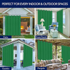 PureFit Outdoor Curtains for Patio Waterproof Weatherproof, UV and Fade - Image 5