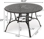 Christopher Knight Home Alfresco Outdoor Cast Aluminum Circular Dining Table - Image 5