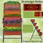 Homdox 3.74FT Vertical Garden Bed, 5 Tiers Raised Garden Planter, 23 * 26 * - Image 3