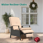 YITAHOME Outdoor Recliner Chair, 2-Piece Patio Adjustable Wicker Reclining - Image 3