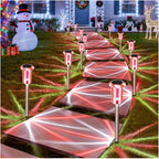 DenicMic Solar Lights Outdoor 10 Pack Waterproof Red White LED Stainless Steel - Image 8