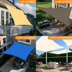 Artpuch Sun Shade Sails Canopy, 185GSM Shade Sail UV Block - Image 6