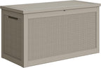 YITAHOME XXL 260 Gal Large Deck Box, Outdoor Resin Storage Box, Rattan Storage - Image 7