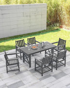 HDPE Outdoor Dining Table, 66.9” Rectangle Patio Dining Table - Image 2