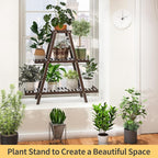 Plant Stand Indoor, Outdoor bamboo Plant Rack - Image 4