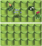 LITLANDSTAR 18 Pockets Hanging Grow Bags, 2 Pack Horizontal Wall Planter Plant by LITLANDSTAR