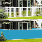 LOVE STORY 3'x10' Turquoise Blue Balcony Screen Privacy Fence Cover -Mesh - Image 4