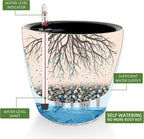 Dexceder 9x8 Inches Rattan Self Watering Planter Indoor Outdoor, Inner Pot - Image 2