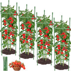 4PCS Tomato Cages for Garden, Tomato Trellis for Raised Garden Bed, 51.2" Tall by GrowYourGreenParadise