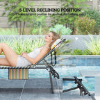 Outsunny 2 Piece Folding Chaise Lounge - Image 6