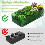 Fabric Raised Garden Bed, 2 Pack 8 Grids and 4 Grids, 128 Gallon Rectangle Grow - Image 4