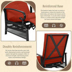 Oakcloud Adjustable Outdoor Lounge Chair Metal Patio Relaxing Recliner Chair - Image 5