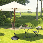 Giantex 43lbs Patio Market Umbrella Base, Heavy Duty Outdoor Stand, Cast Iron - Image 4