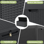 Outdoor Storage Box, Resin Deck Boxes Indoor and outdoor, Waterproof Storage - Image 3