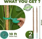2 Pack 28 Inch Bendable Moss Pole Monstera Plant Support Stakes - Image 2