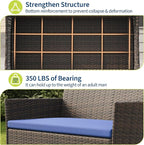 GAOMON 4-Piece Patio Furniture Set, Modern PE Rattan Conversation Set - Image 6