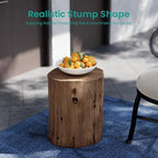 SUNBURY Outdoor Stump Side Table, Faux Wooden Concrete Side Table, Tree Stump - Image 5