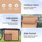 Folding Chaise Lounge Chair 2 Pack - 400lb Capacity - Image 9