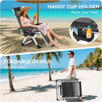 Suteck Zero Gravity Chair, Reclining Camping Lounge Chair w/Removable Cushion - Image 5