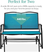 Best Choice Products 2-Person Outdoor Patio Swing Glider Steel Bench Loveseat - Image 6