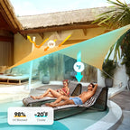 Quictent 12x16ft Rectangular Sun Shade Sail 185G HDPE Canopy 98% UV Block - Image 3