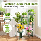7 Tier Metal Corner Plant Stand Indoor Outdoor, Folding Tall Plant Rack - Image 2