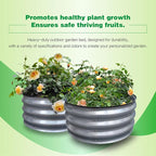 GARDMAX 2 Pack 2x2x1FT Galvanized Round Raised Garden Bed Kit, Metal Planter - Image 2